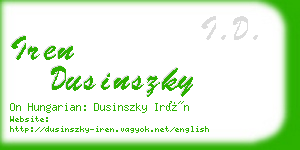 iren dusinszky business card